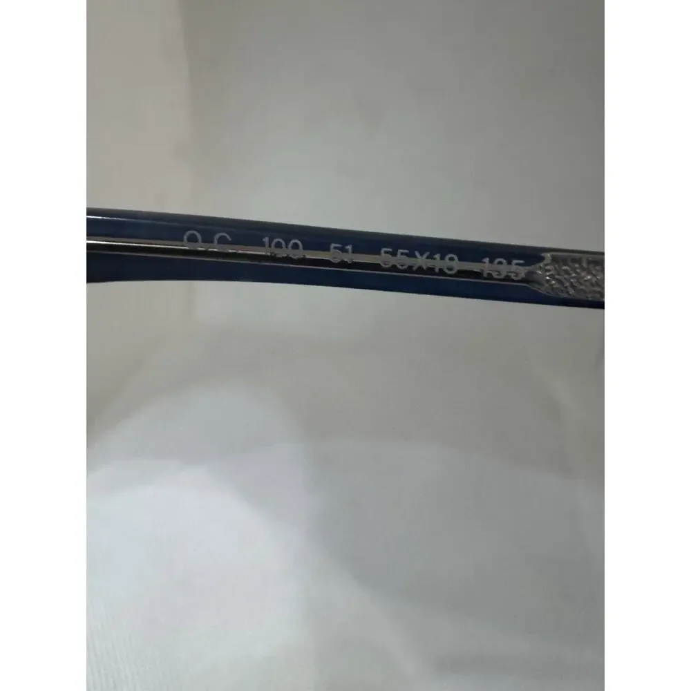 OLEG CASSINI OC 100 BLUE CLEAR WOMENS EYEGLASSES FRAMES 55-18-135